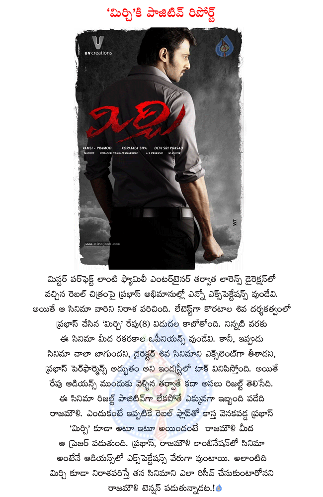 prabhas latest movie mirchi,mirchi releasing on 8th feb,mirchi audio,mirchi music director devisri prasad,mirchi director koratala siva,telugu movie mirchi,prabhas and rajamouli movie  prabhas latest movie mirchi, mirchi releasing on 8th feb, mirchi audio, mirchi music director devisri prasad, mirchi director koratala siva, telugu movie mirchi, prabhas and rajamouli movie